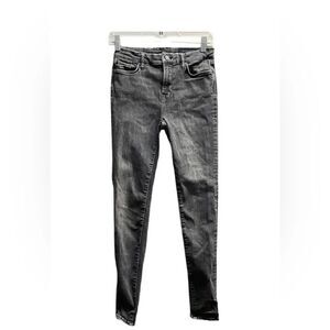 All Saints Grace skinny black/ gray  distressed jeans/ waist 29 inches
